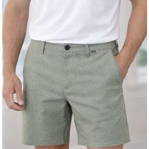 Hurley Hybrid Golf Shorts Phantom Stretch Green Performance 9.5" INS Mens Sz 33